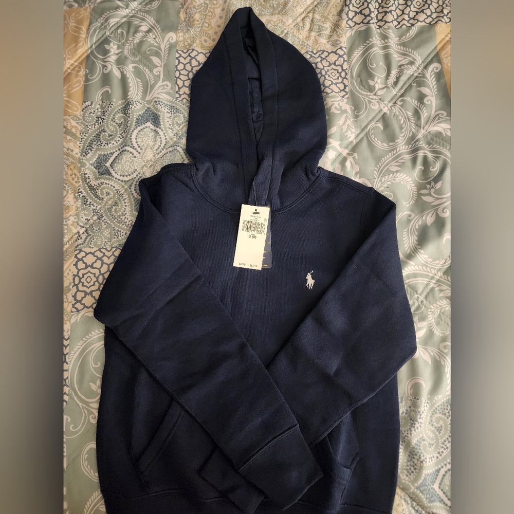 NEW Polo Ralph Lauren Navy Hoodie - Picture 2 of 4